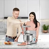 6 in 1 Multi-function Stand Mixer 10-speed Tilt Head Meat Grinder Juicer Vegetable Slicer Pasta and Cookie Maker Silver 2