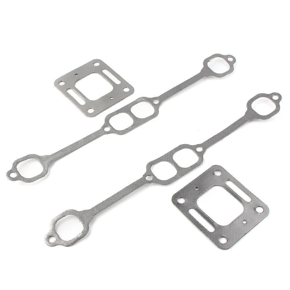 Exhaust Gasket Manifold Block To Manifold Gaskets For Mercruiser 5.0 And 5.7 Engines 1980-2002 With Center Rise