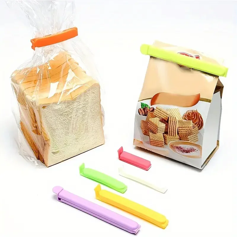 Bread Bag Clips Kitchen Bag Clips Sealing Clips Storage Bag Clips Bag Clips 10/20Pcs Portable New Kitchen Storage Food Snack Seal Sealing Bag Clips Sealer Clamp Plastic Tool Kitchen Accessories
