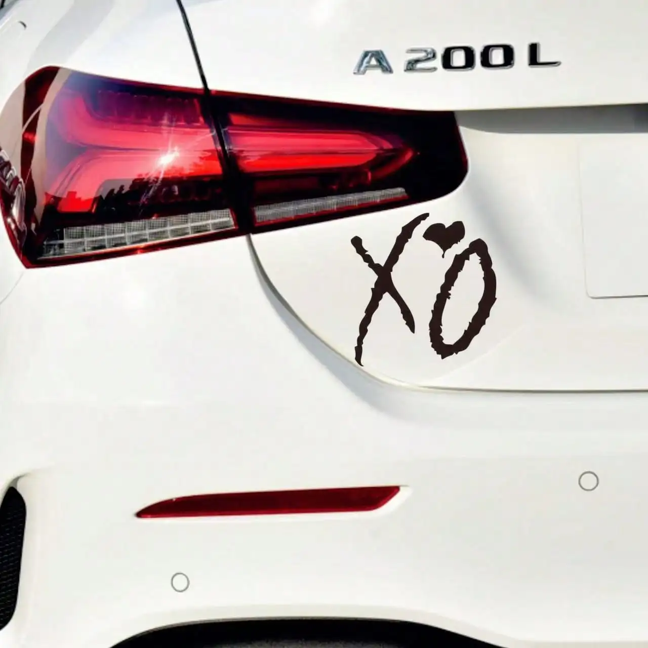 Black Brushstroke Heart Car Sticker - Waterproof Vinyl Decal