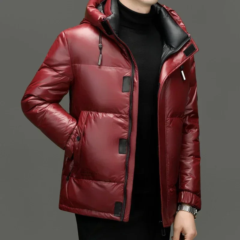 Chaqueta corta de plumón, ropa de diseñador, chaquetas con capucha para hombre, chaquetas acolchadas ligeras de plumón de pato, abrigo de invierno para hombre, saco informal para hombre