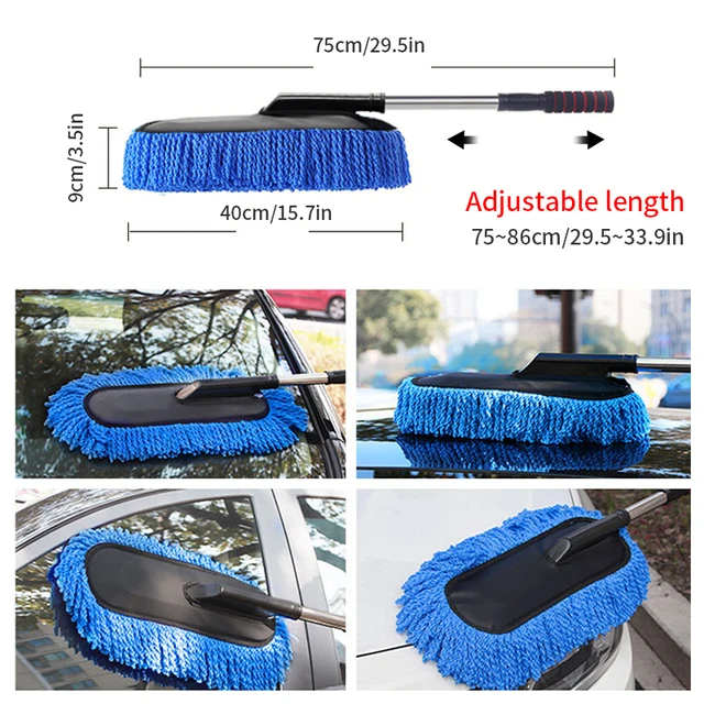 SEAMETAL – brosse à cire rétractable en microfibre pour voiture, vadrouille de lavage, plumeau de voiture multifonction, Kits de serviettes, outil de nettoyage de voiture 3