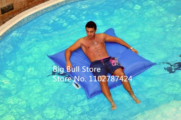 Large Size Swimming Pool Modern Oxford Leisure Reclining floating bean bag Beanbag Sofa,outside garden folding bean seat