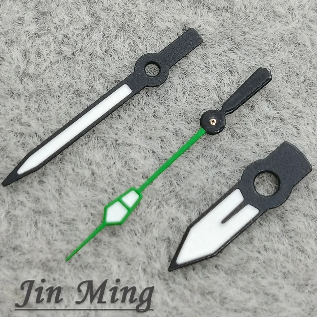 High-Quality Luminous Green and Silver Watch Hands