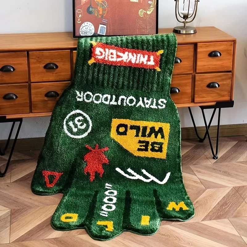 

Green Gloves Vintage Carpet for Sofa Bedroom Living Room and Bedside Soft and Luxurious Floor Mat for Home Decor Gifts