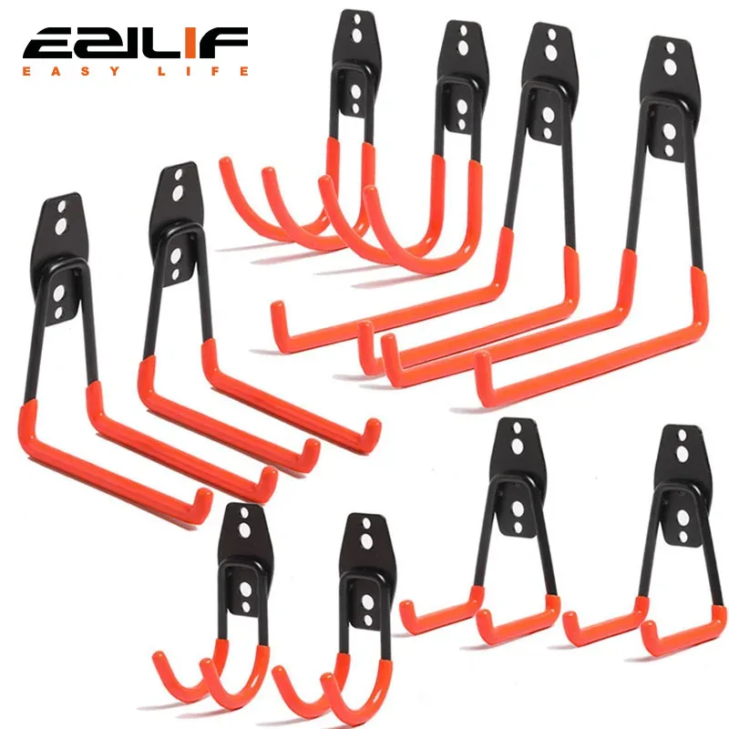 Metal Hook 1PC Heavy Duty Metal Hook Garage Organizer Wall Mount Bicycle Hanger Hooks Wall Mount Anti-slip Storage Hook Garage Storage Tool