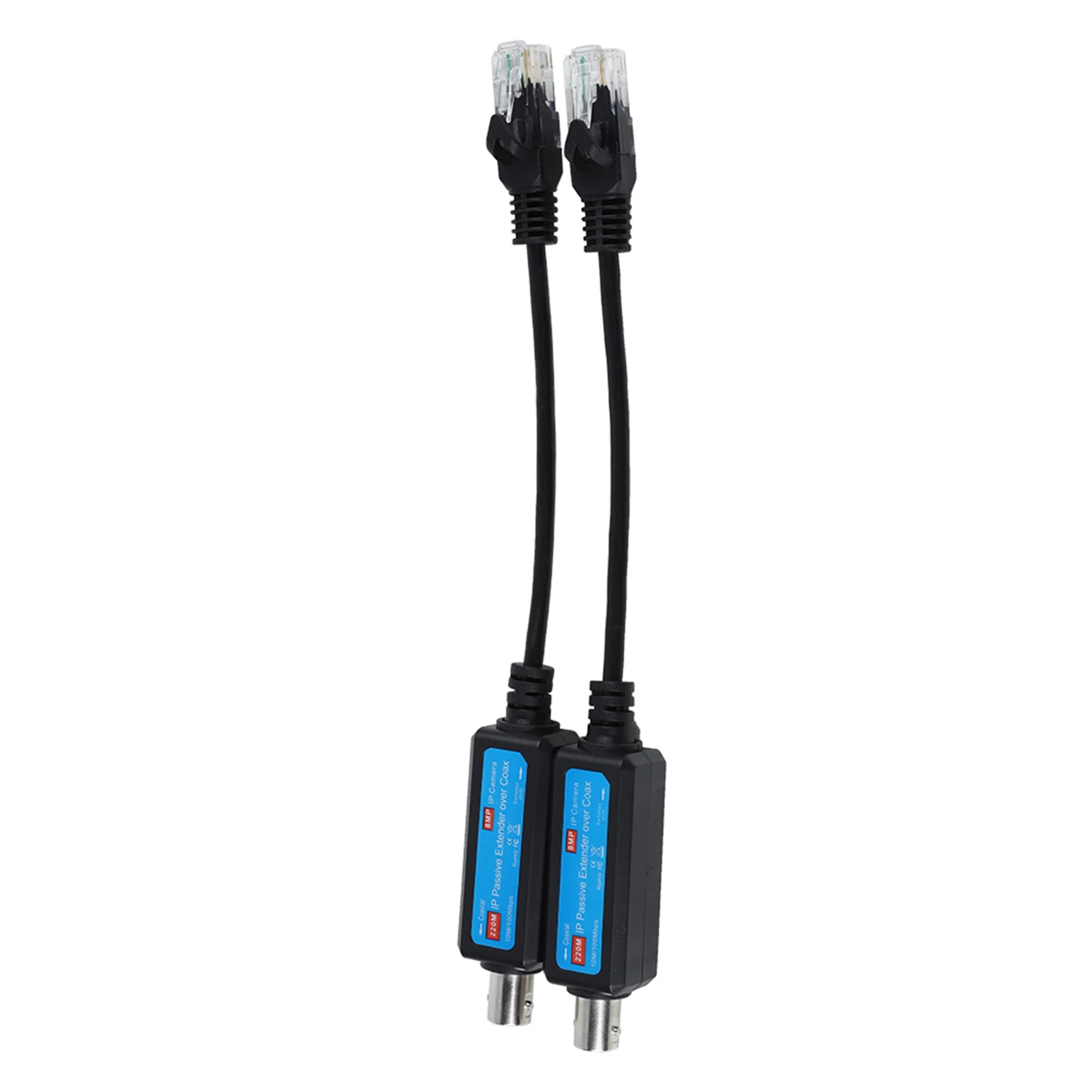 1Pair 10/100Mbps 1CH Passive IP NVR Coaxial Transmitter Receiver Extender for IP NVR Camera Extender over Coax for NVR 5