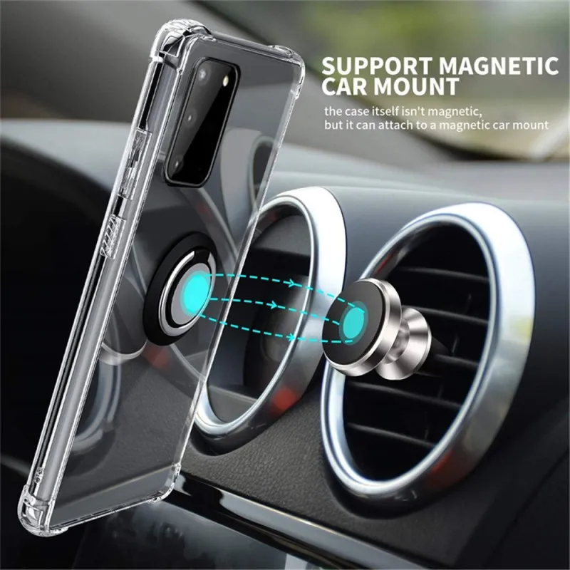 Clear Silicone Soft Shockproof Ring Phone Case