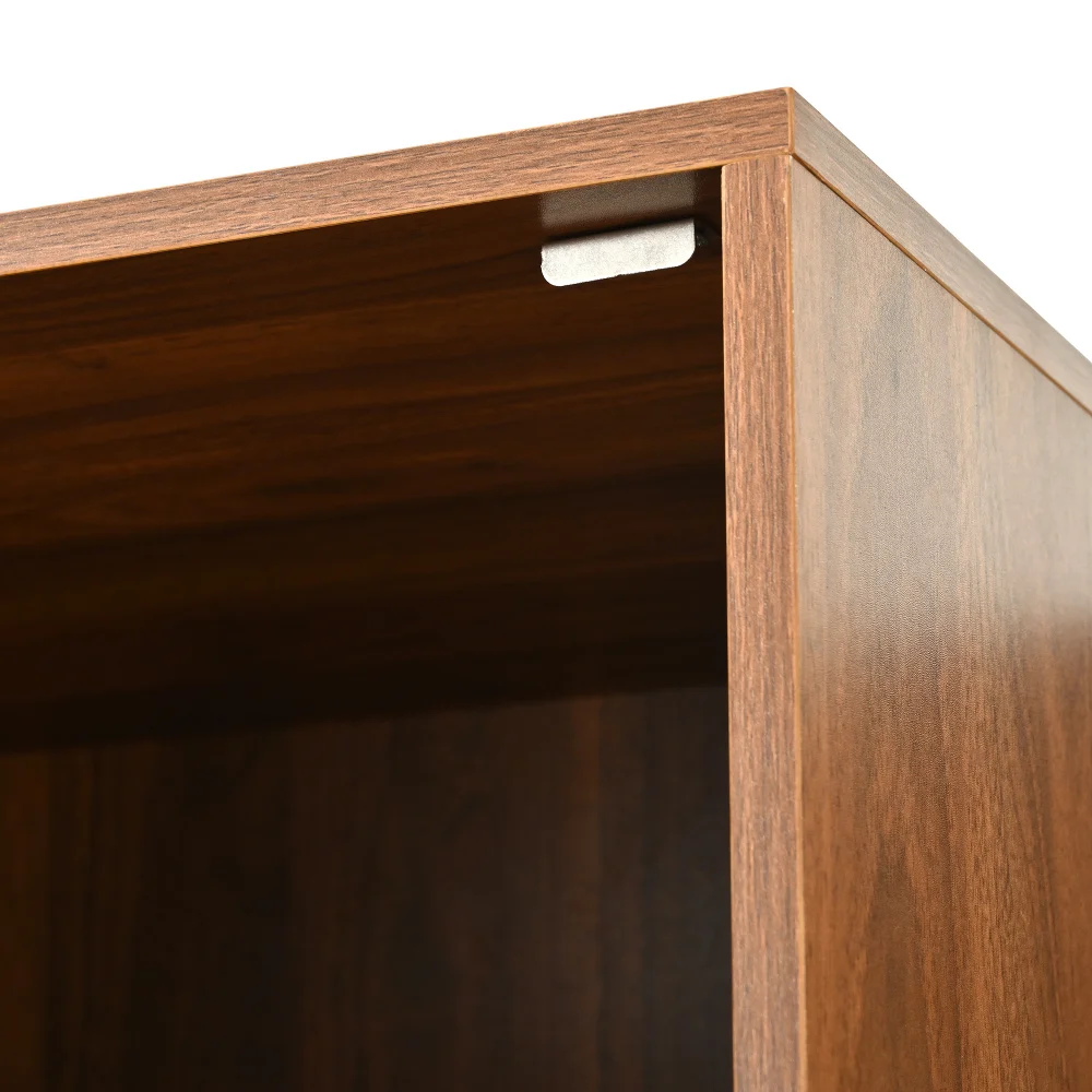 Modernes Kleiderschrank-Set mit Spiegel und LED-Beleuchtung, 6 goldene Haken + Schuhschrank + Sitzbank, Kleiderschrank mit oberem Ablagefach – Detail 22