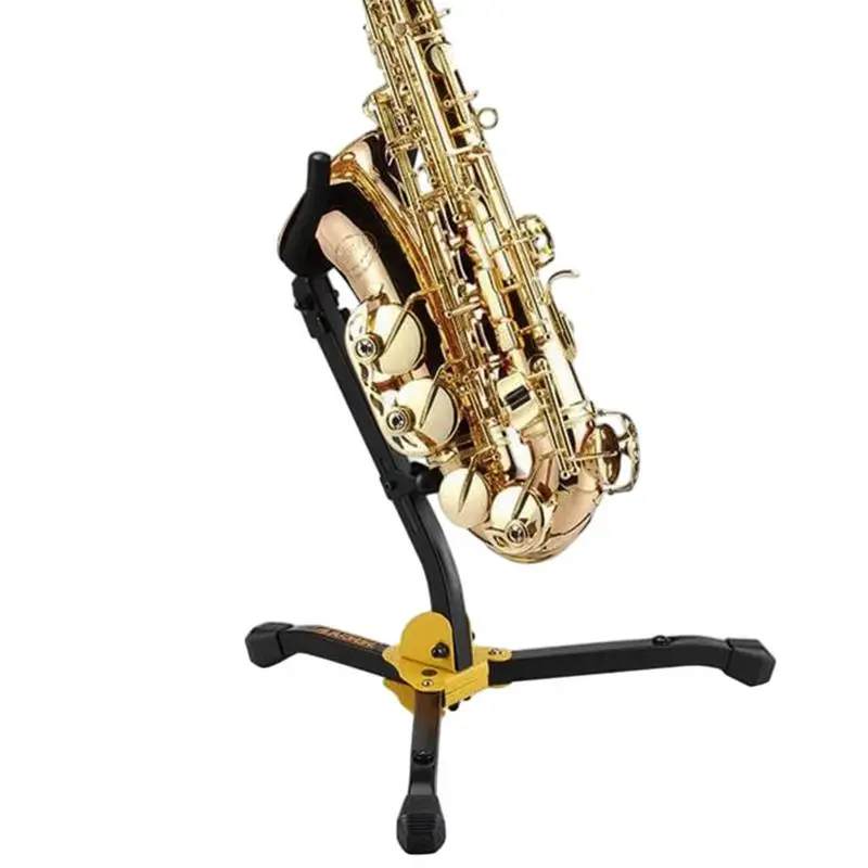 

Alto Saxophone Stand Saxophone Holder Rack Foldable Tenor Saxophone Stand With Metal Triangle Base For Children Birthday Kids