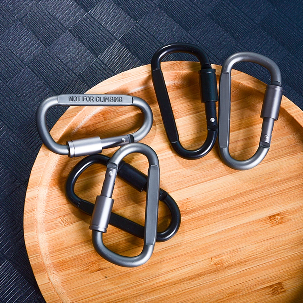 2pcs Mountaineering Caving Rock Climbing Carabiner D-ring Safety Carabiner Travel Outdoor Survival Aluminum Alloy Hook Buckle