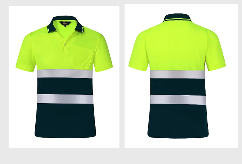 Work Shirt Men Safety Polo Shirt Summer Construction Workwear With Reflective Stripes 19 S22866120ea8145c6998cc18a75280600t