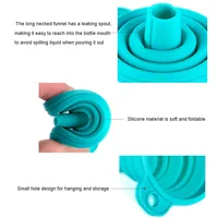 Entonnoir pliable en Silicone, outils de cuisine ménagers, Mini Pot d'huile Portable pour vin 3