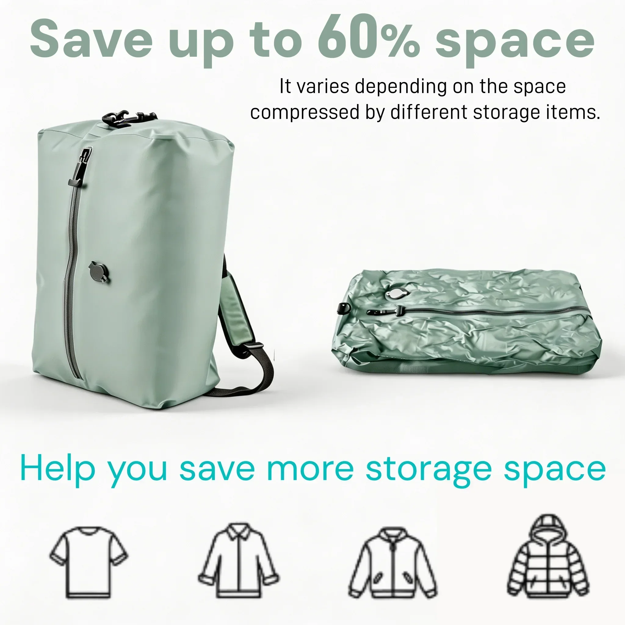 Eco-Friendly Reusable Vacuum Storage Bags - Large Capacity Space Saver Packing Cubes