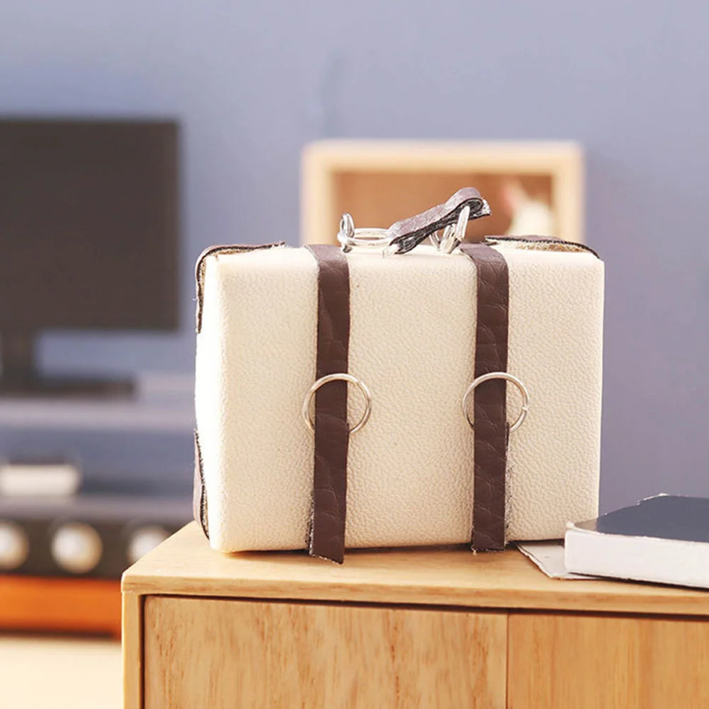 

Miniature Suitcase Model1:12 Scale Luggage Briefcase Dollhouse Micro Landscape Travel Trunk Photo Props Diy Mini House