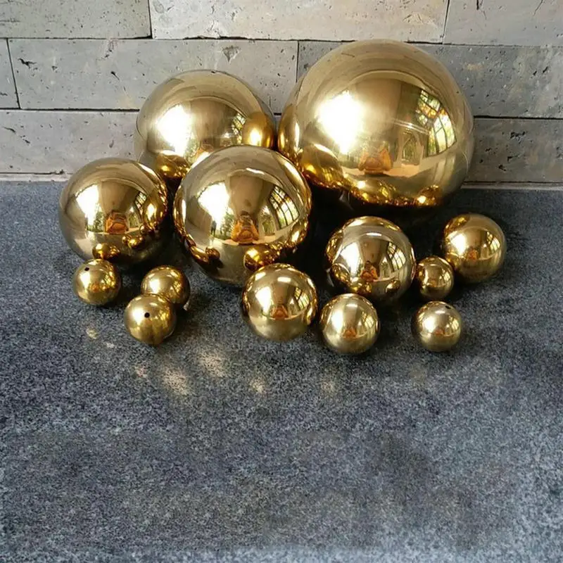 Christmas Ornament 201 Stainless Steel Titanium Gold Hollow Sphere 25-200mm