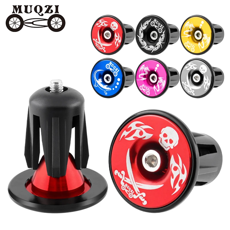 Bicycle Handlebar End Plugs MUQZI Handlebar End Caps Bike Aluminum Handle Bar End Plugs MTB Road Bicycle Handlebar Plugs