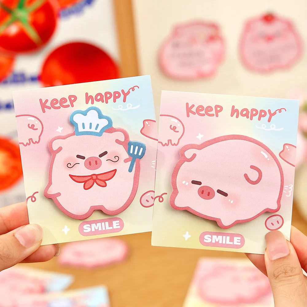 Adorable Pig-Shaped Sticky Notes – Cute Memo Pads