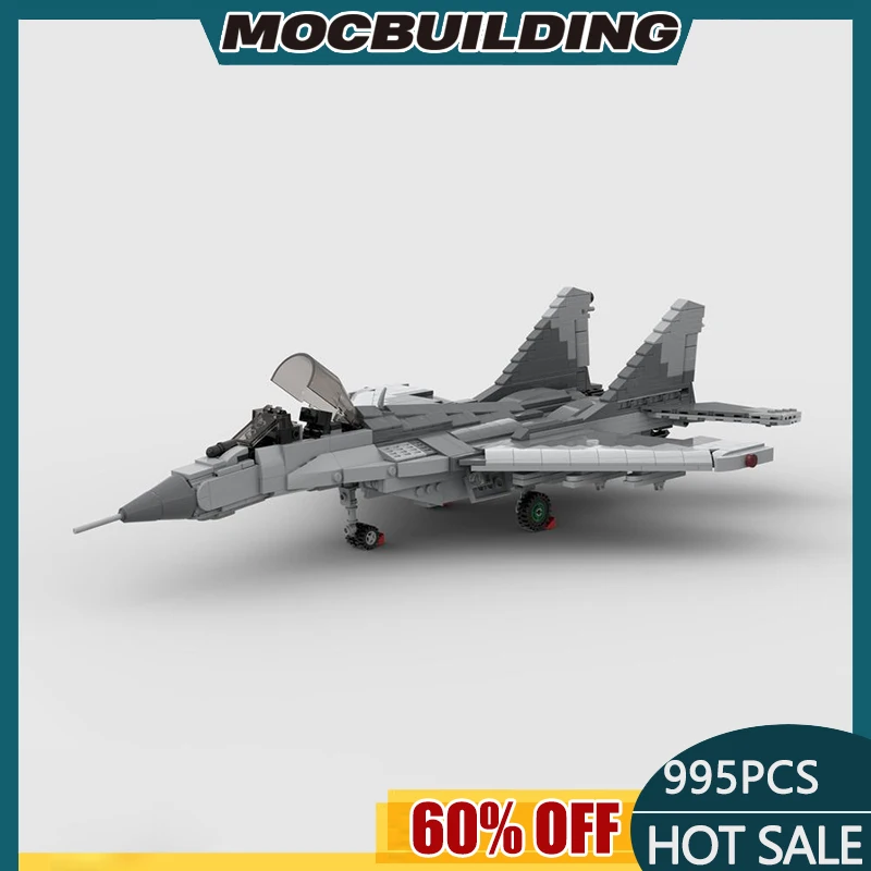 

Строительные блоки Moc MiG-29A, военный самолет, модель истребителя, модульные блоки, подарки, игрушки для детей, Наборы для творчества
