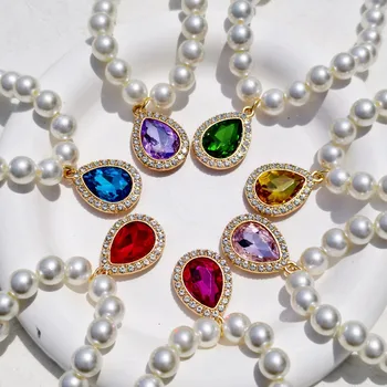 Adjustable Cat Necklace Pearl Crystal Pet Collar Small Medium Dog Necklace Lady Princess Cat Jewelry Pet Supplies