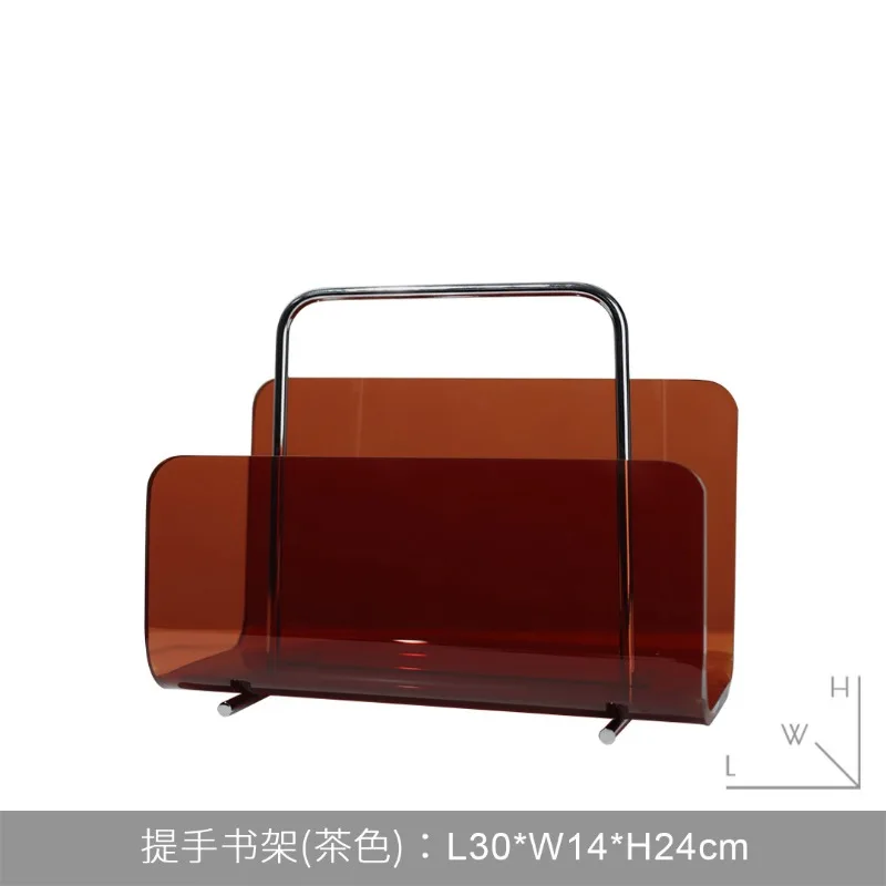 Modern Minimalist Sample Room Study Decor Office Living Room Handle Magazine Rack Desktop Organizer Decoration-FYMR