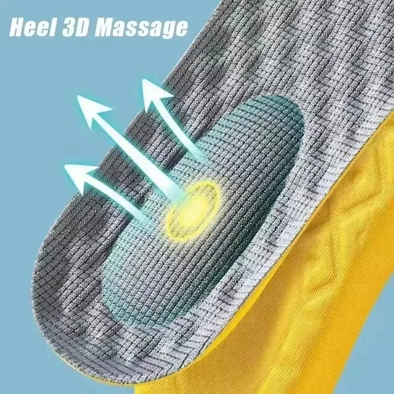 4D Latex Sports Insole Men Women Sneakers Shoes Pads for Summer High Elasticity Soft Breathable Running Insoles Sole Air Cushion shoe insoles