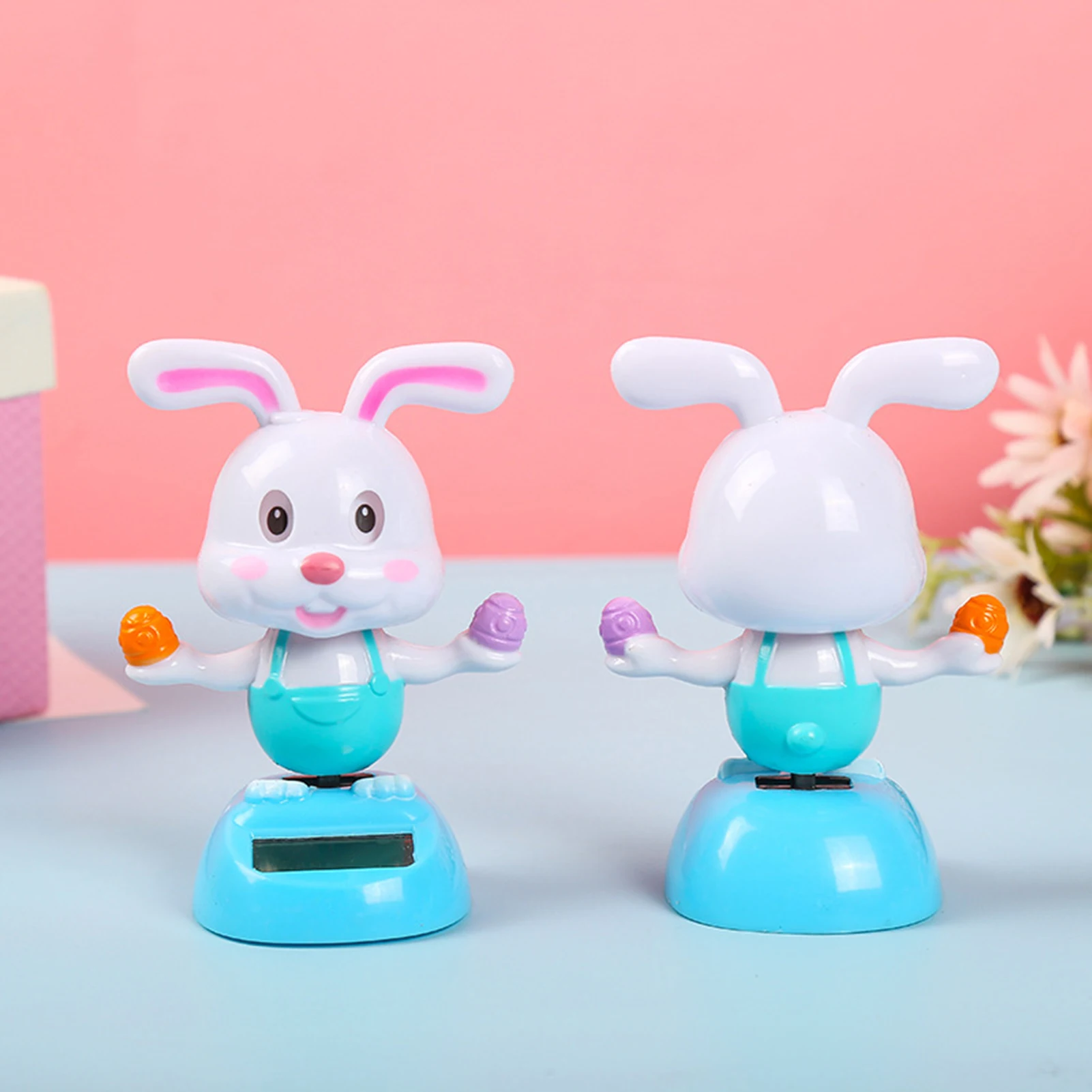 Solar Dancing Figures Car Toy Cute Rabbit Solar Powered Dancing Toys Bobblehead Dashboard Car Interior Accessories Gift For