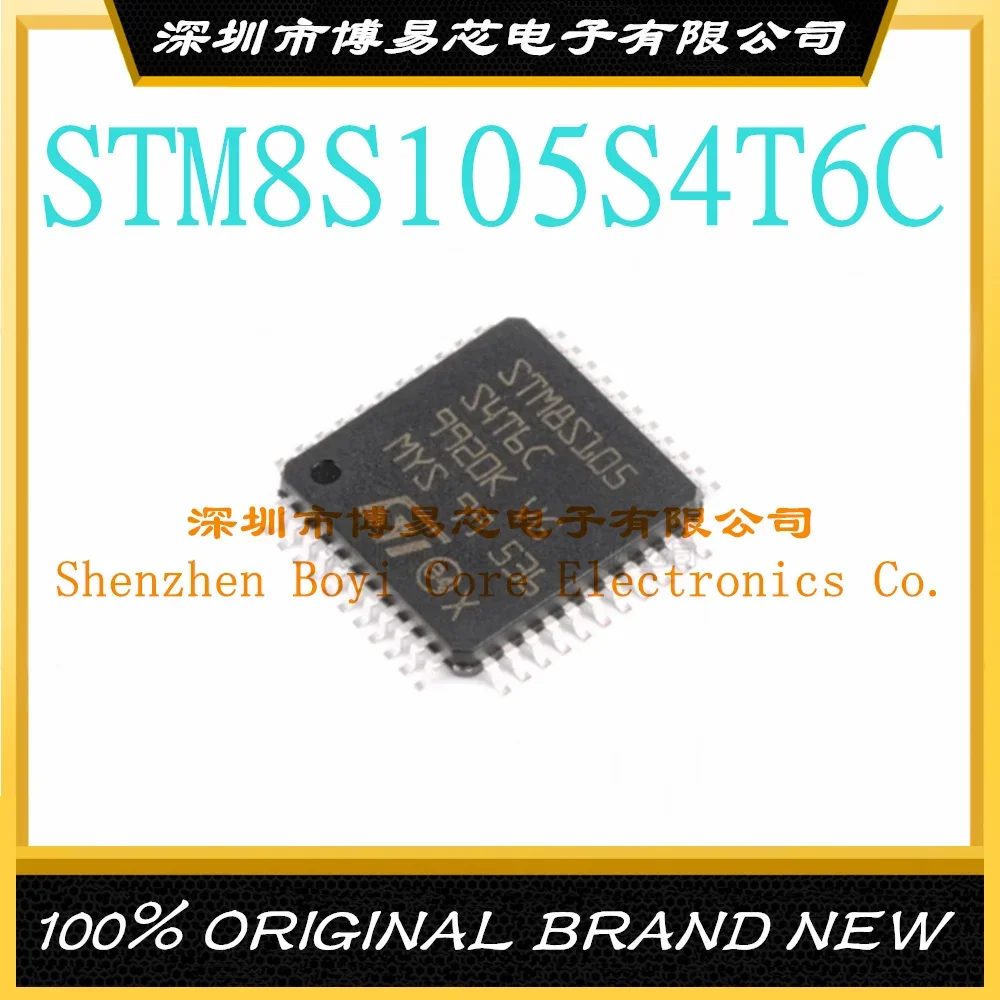 STM8S105S4T6C LQFP-44 original genuine 16MHz/16KB flash memory/8-bit microcontroller MCU stm8s208rbt6 stm stm8 stm8s stm8s208 stm8s208r stm8s208rb new original ic mcu 8bit 128kb flash lqfp 64