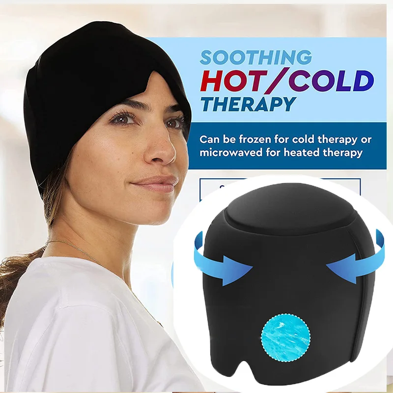 IceCapforRelieveHeadachesStressRelaxPainHeadPackGelBead