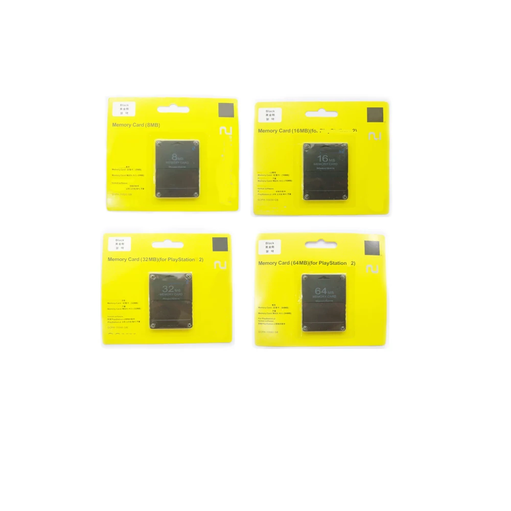 

50PCS High quality 8MB 16MB 32MB 64MB storage card For PS2 Memory Card game accessory