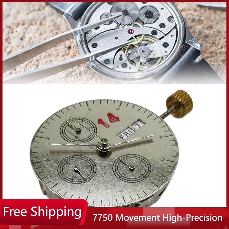 

7750 Watch Movement 7750 Six-Needle Double Calendar High-Precision Automatic Mechanical Movement Spare Parts