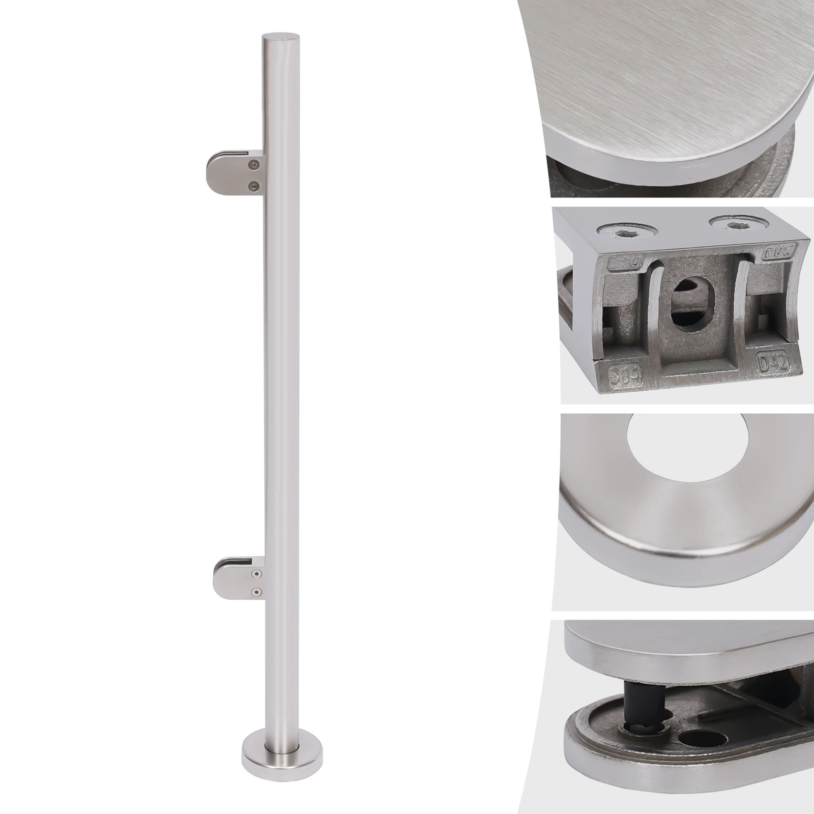 90cm Glass Balustrade Post Stainless Steel Railing Post Balustrade Fencing System For Deck Villa Balcony