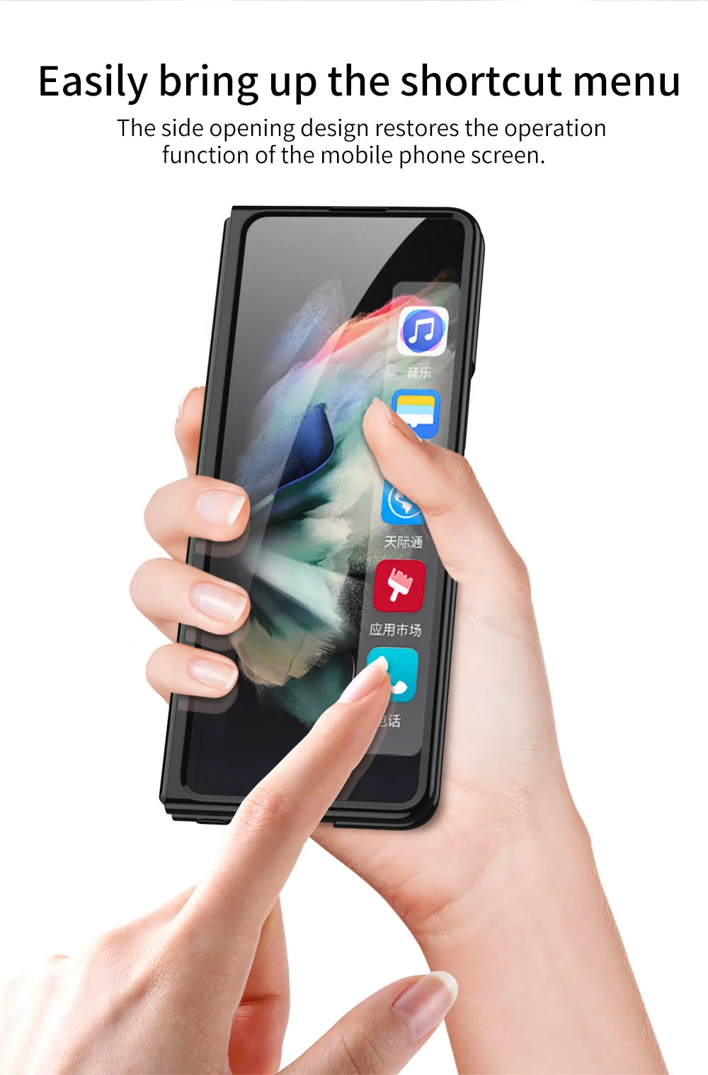 Luxury Plating Screen Glass Case For Samsung Galaxy Z Fold 3 Camera Protection H