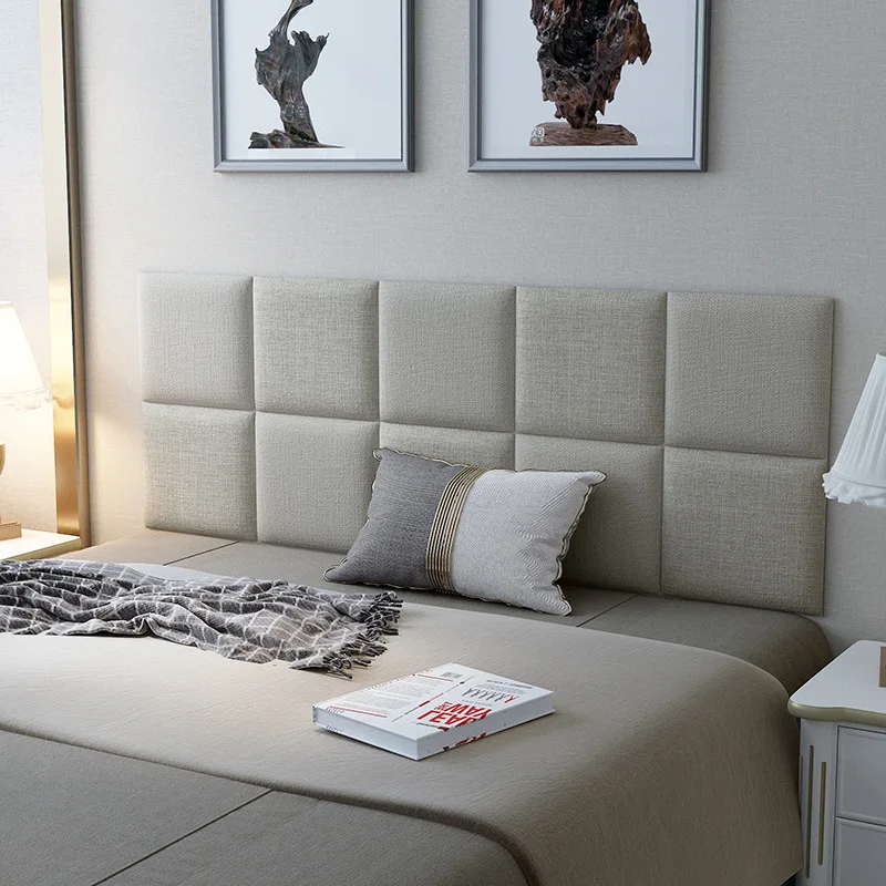 

2024 Headboard tatami anti-collision waterproof erasable with thick cloth art sound insulation