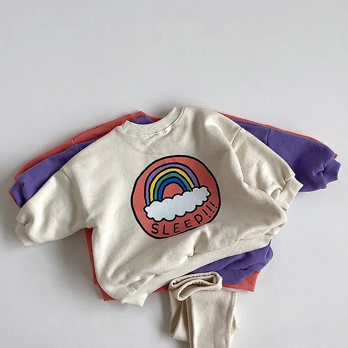 Spring Autumn Kids Casual Sweatshirts children sweatshirt Printed Cartoon Baby Boys Long Sleeve Tees Tops Loose Fashion Toddler Hoodies Clothes