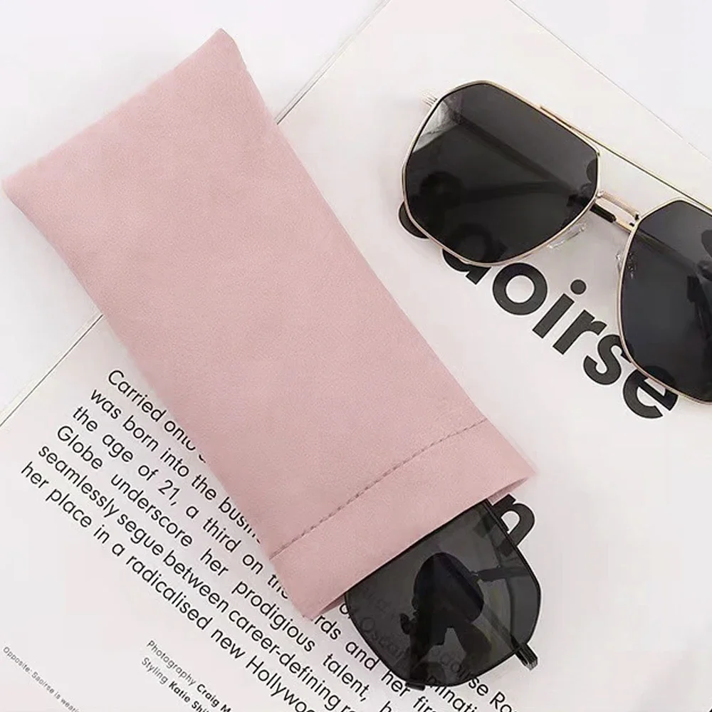 Multicolored Soft PU Leather Unisex Eyewear Storage Pouch
