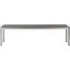 Outdoor Patio Bench Aluminum Weather Resistant Modern Design Suitable Backyard Deck Poolside Comfortable Seating 67 Inch 5