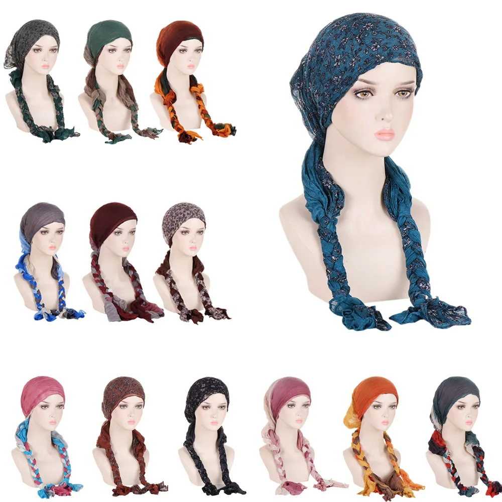 

New Braid Design Women Neck Scarf Muslim Heafscarf Fashion Outdoor Warm Cap Foulard Wraps Bandana Head Hijab Hat Stoles Echarpe