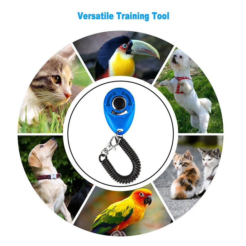 Pet Dog Clicker Training Sound Wristband Key Chain Dog Supplies
