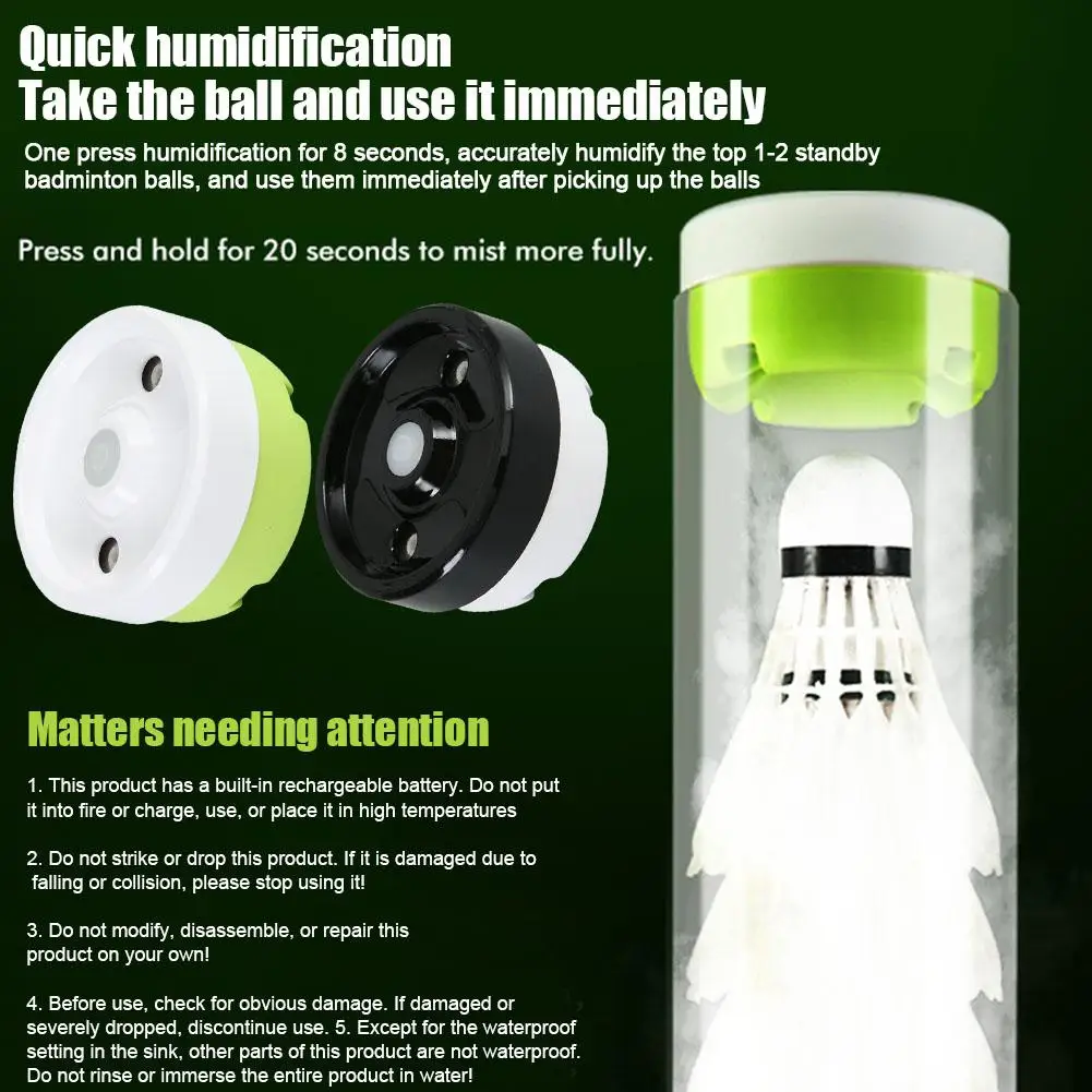 Description Picture 6 of itemNew Humidifier Badminton Shuttlecock Steam Air Making The Battledore Keeps Balls Feather Moisturizing Badminton Ball Steamer
