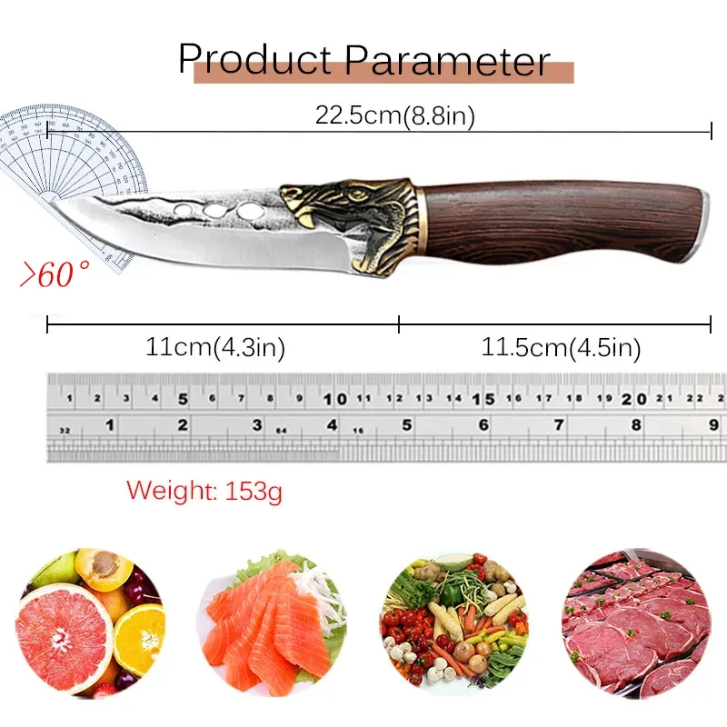 Forged Boning Peeling Knife Meat Friut Cutting Cleaver Utility Slicing Paring Knives Barbecue Chef Lightweight Portable Knife kitchen knife meat cleaver