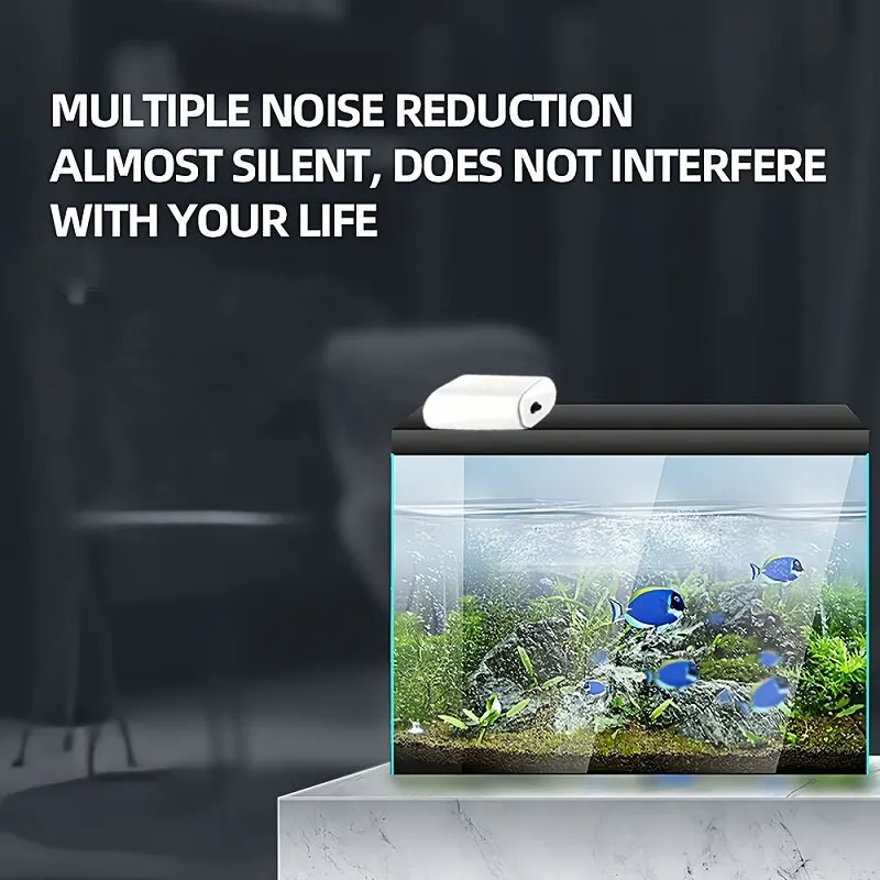 Aquarium Air Pump 220V 3W Ultra Silent 3L/min 76cm Fish Tank Accessories Mini Air Compressor Oxygen Pump Fishbowl One Output