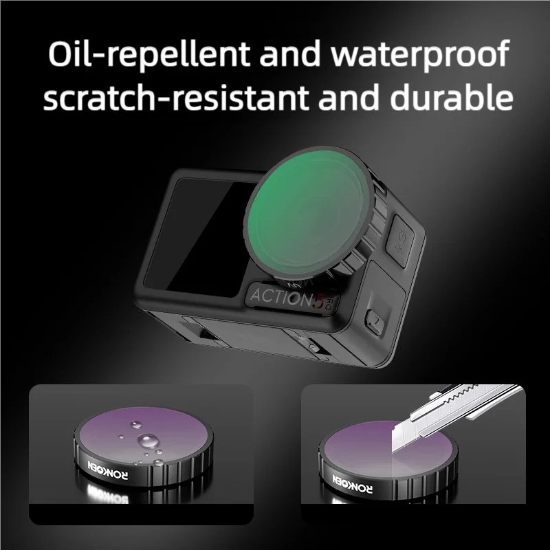 Filtres ND et ND-PL du lot pour DJI Mini 3 Pro, montrant leur monture fine et leur surface antireflet.
