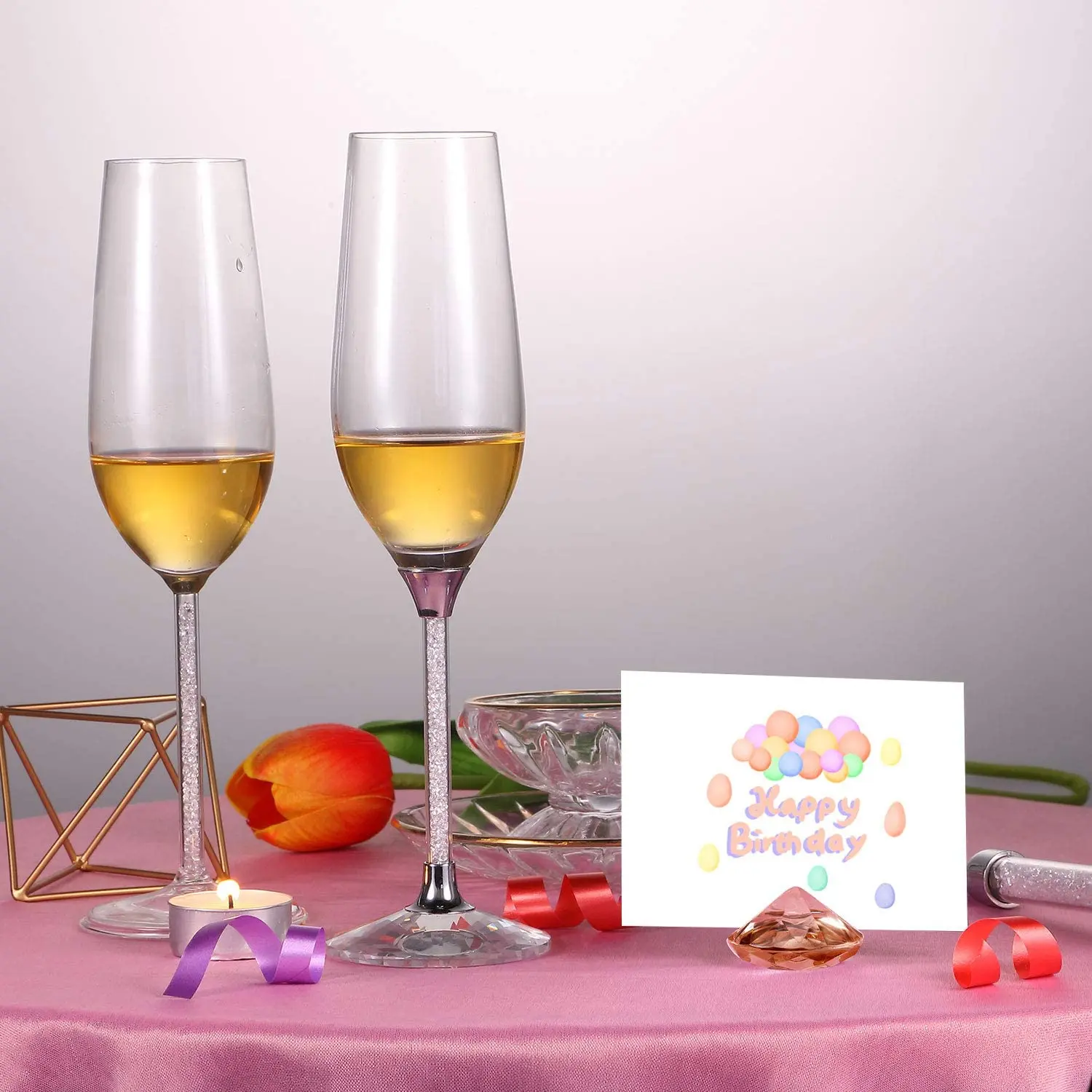12Pcs Place Card Holders Harp-Clip Number Holder Diamond Acrylic Crystal Table Card Stands for Party Wedding Table Decorations