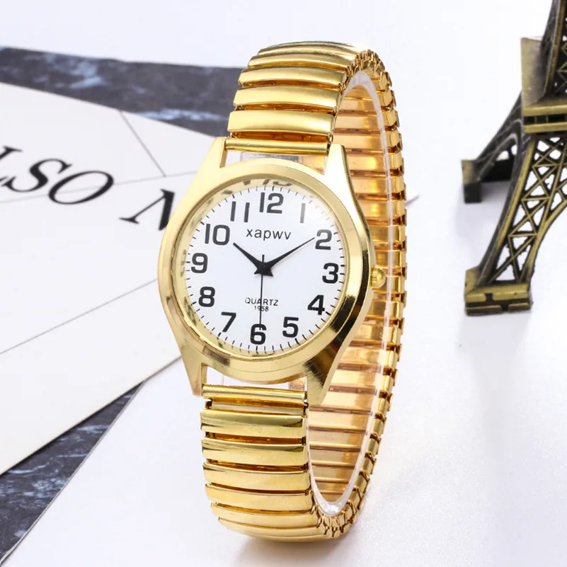 MAYZHISU Retro Women's Watch Steel Elastic Strap Women Quartz Watch Vintage Business Female Bracelet Wristwatch Clock Gifts 3