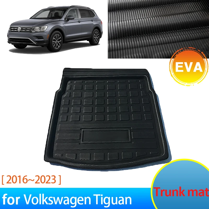 For Volkswagen VW Tiguan L MK2 2017~2023 2022 2021 2020 2019 2018 Accessories Rear Trunk Mat Waterproof Floor Tray Boot Carpet