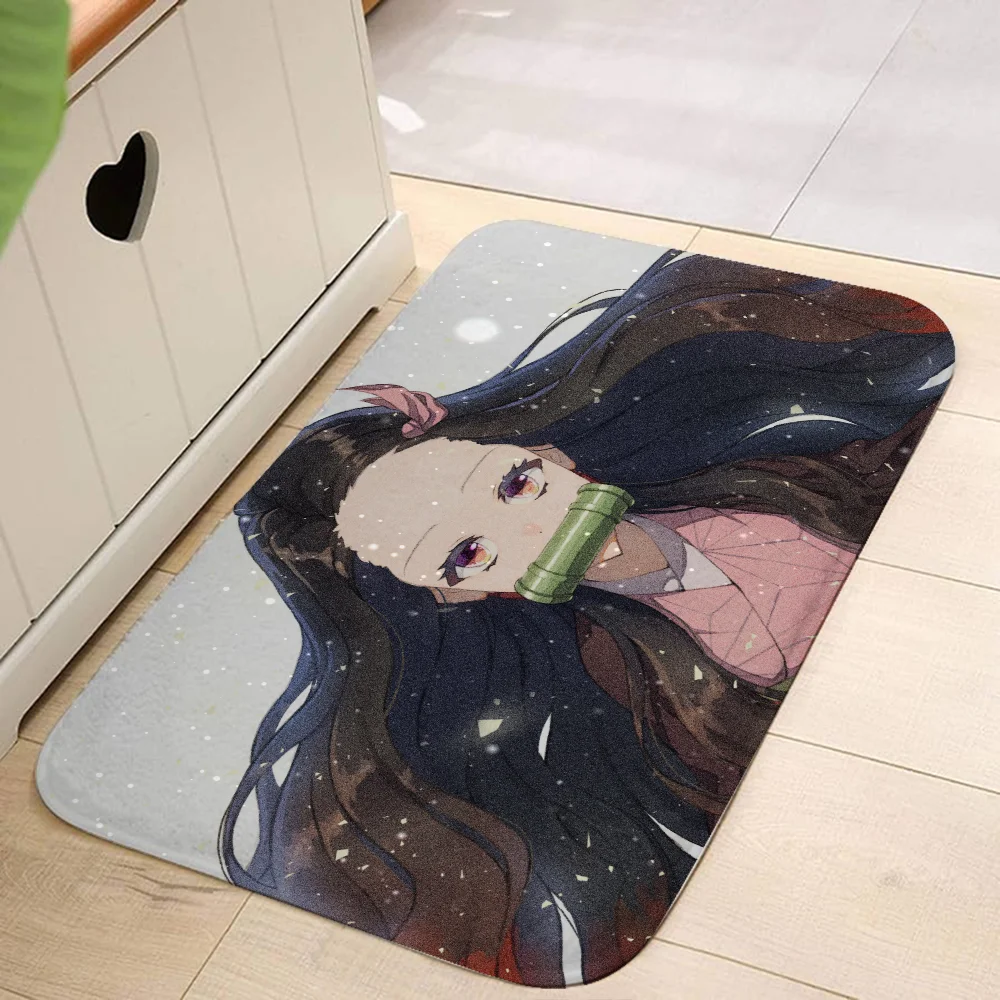 House Entrance Door Doormat Entrance to Home Decor Items Demon Slayer Carpets Modern Home Decoration Accessories Rug for Bedroom 2