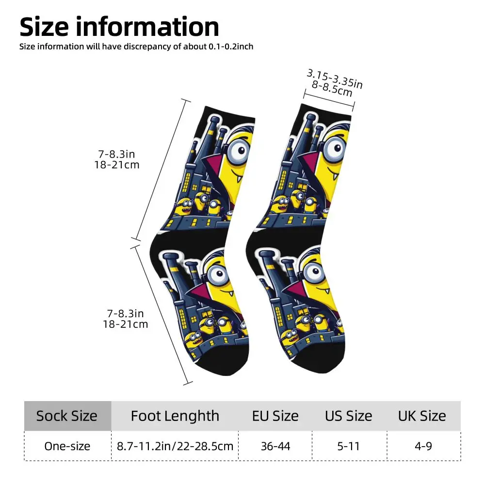 Custom Cool Print M- Minions Cartoon Socks for Women Men Stretchy Summer Autumn Winter M- Minions Bananas Crew Socks 75 S22887255a42d4333b8be2d130f59af71R
