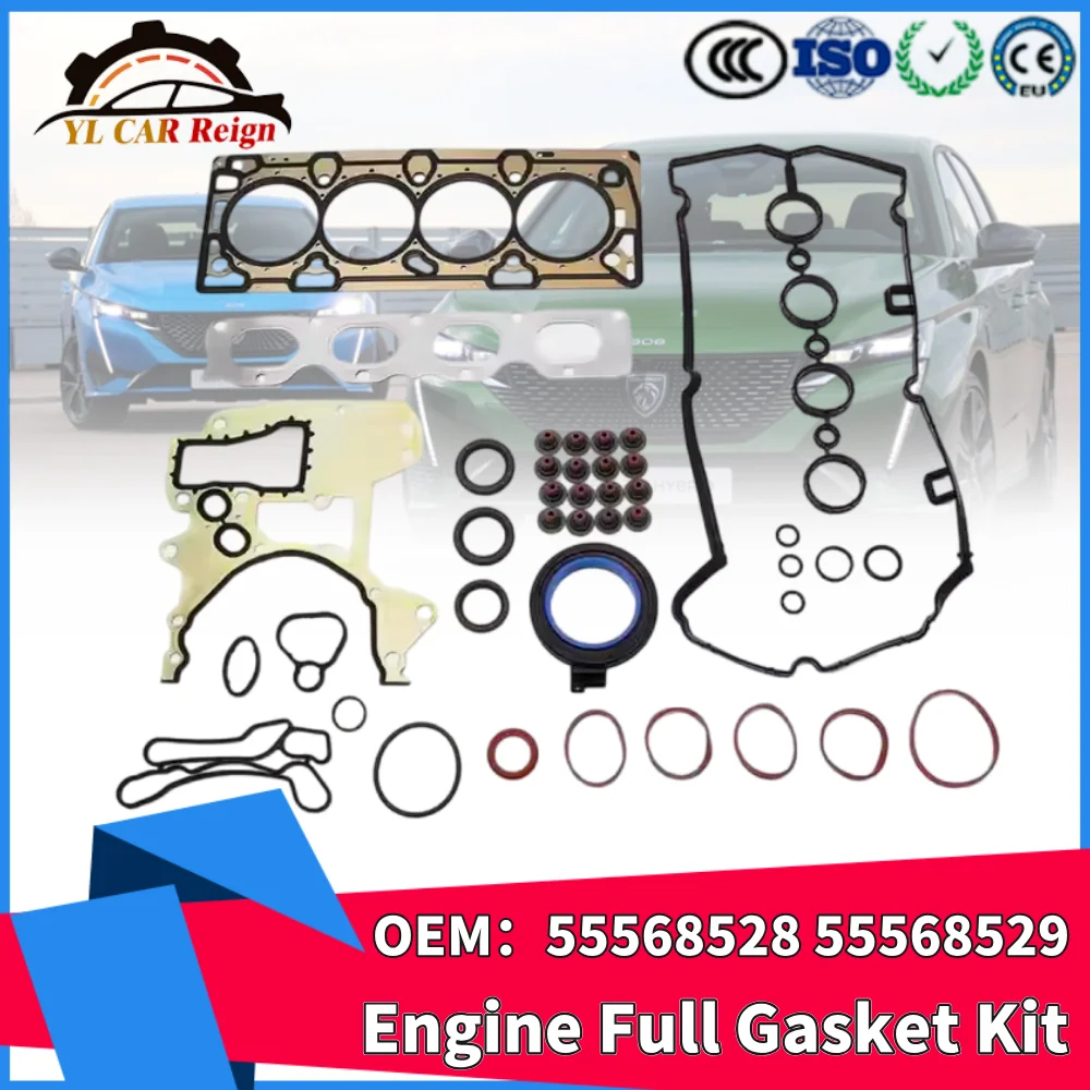 For Chevrolet Aveo Cruze 1.6 1.8 Trax Opel Vauxhall Insignia Astra Engine Full Gasket Kit Repair Overhaul Kits 55568528 55568529