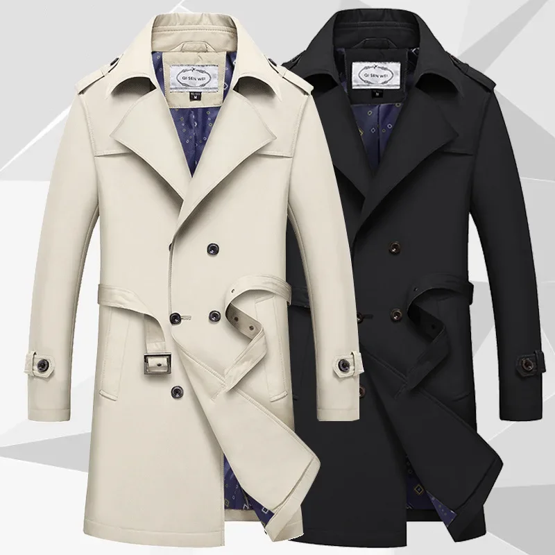 

Мужская ветровка средней длины, однотонная повседневная куртка-поло, деловая Мужская модная универсальная куртка, осень/зима 2023